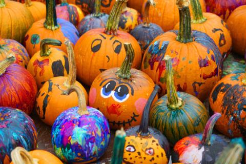 picture of painted pumpkins