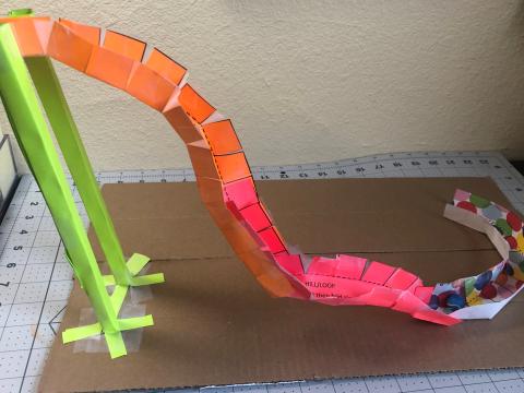 picture of paper roller coaster