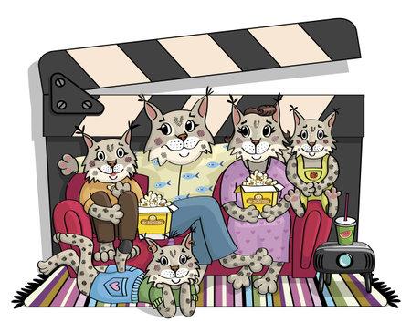 picture of animals watching a movie